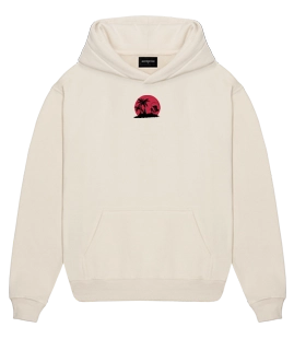 White Solid Pullover Hoodie