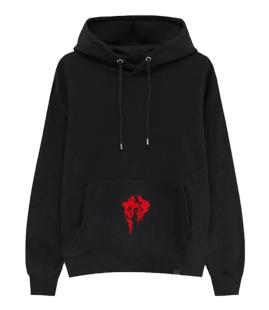 Black Solid Pullover Hoodie