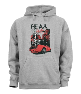 Gray Solid Pullover Hoodie