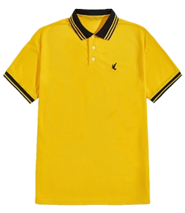 Yellow Contrast Plain Polo