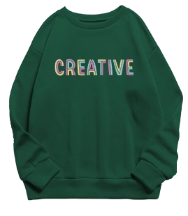 Green Round Neck Sweatshirt