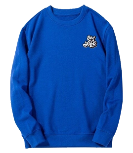 Blue Round Neck Sweatshirt