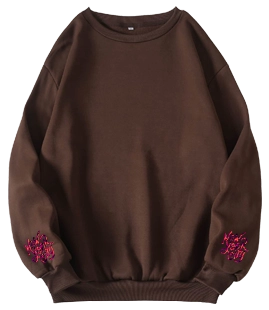 Brown Round Neck Sweatshirt